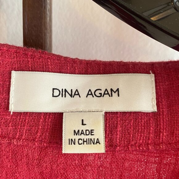 ANTHROPOLGIE DINA AGAM Bohemian Textured Pom Pom Top - Picture 3 of 5